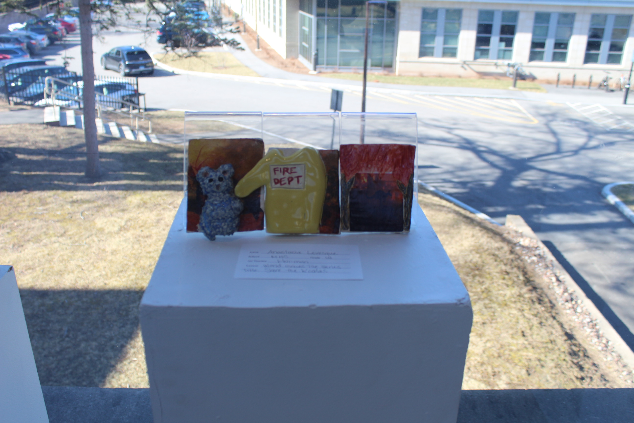 Student artwork featured at the gallery for the 2023 Middletown Public Schools K-12 Art Show